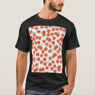 Camiseta Frutas de melocotón sin mar, patrón de verano.