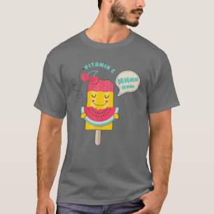 Camiseta Frutas de verano de Kawaii Vacaciones Hielo-Crema 