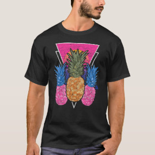 Camiseta Frutas exóticas Synthwave Pineapple Vaporwave Trop