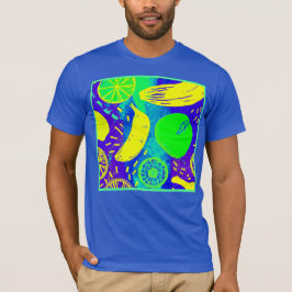 Camiseta Frutas expresivas Neon Color Pattern Art