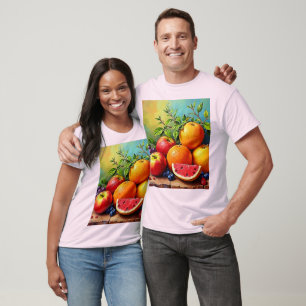 Camiseta Frutas frescas en un diseño de mezcla perfecto