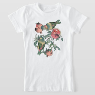Camiseta Frutas granadas y aves amorosas
