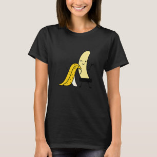 Camiseta Frutas impresas de plátanos amarillos censuradas