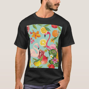 Camiseta Frutas tropicales Flamingo Vintage