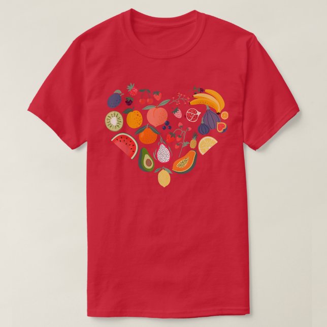 Camiseta Frutas tropicales Lover Vegetarian Saludable 141 (Diseño del anverso)