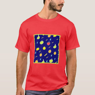 Camiseta Frutas tropicales Patrón de colores de neón