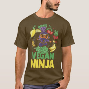 Camiseta Frutas Vegan Ninja Vegetales Vegetarianas