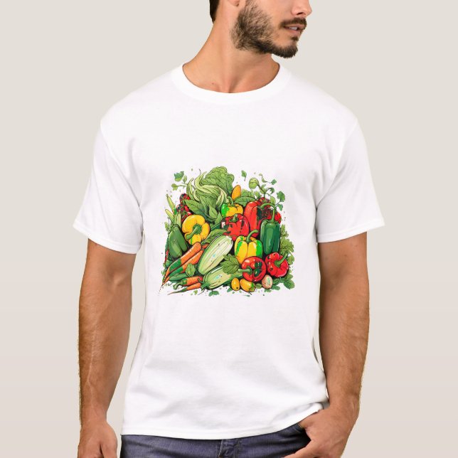 Camiseta frutas vegetales Idea (Anverso)
