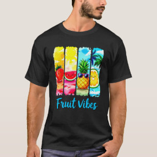 Camiseta Frutas Vibes Verano Dulces Frutas Dibujos Animados