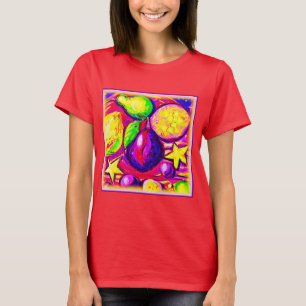 Camiseta Frutas y estrellas vibrantes. ¡Hazte con una en Za