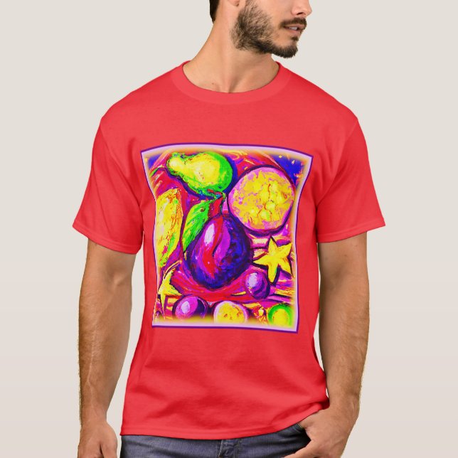 Camiseta Frutas y estrellas vibrantes. ¡Hazte con una en Za (Anverso)