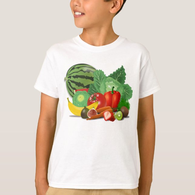 Camiseta Frutas y verduras (Anverso)