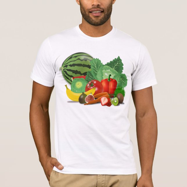 Camiseta Frutas y verduras (Anverso)
