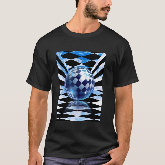Camiseta Frutiger Aero Aesthetic Tech Checkroom Orb Sk (Anverso)