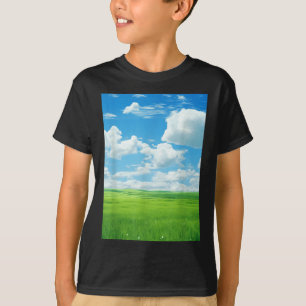 Camiseta Frutiger Aero_ Campo Nubes Cielo es Azul