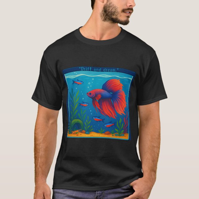 Camiseta Frutiger Aero Liquid Motion Lámpara Delfín Nostalg (Anverso)