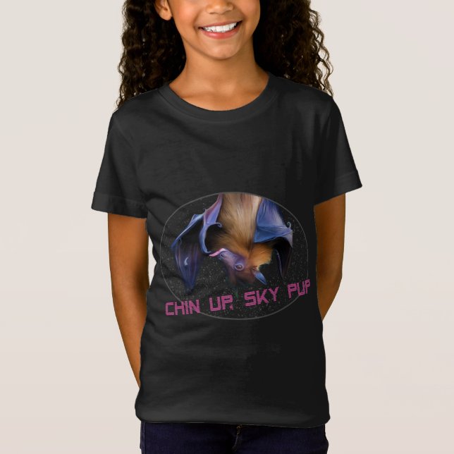 Camiseta Fruto Bat Sky Puppy Chin Up Aliment Gift (Anverso)