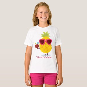Camiseta Fruto de piña en las vacaciones de playa Cute colo