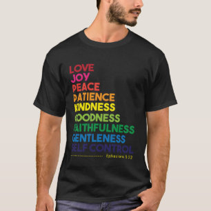 Camiseta Fruto del espíritu amor alegría paz cristiana