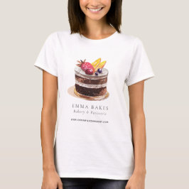 CAMISETA FRUTO FLORAL CAKE PATISSERIE CUPCAKE BAKERY CHEF