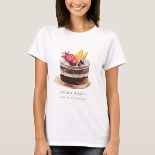 CAMISETA FRUTO FLORAL PATISSERIE CUPCAKE BAKERY CHEF
