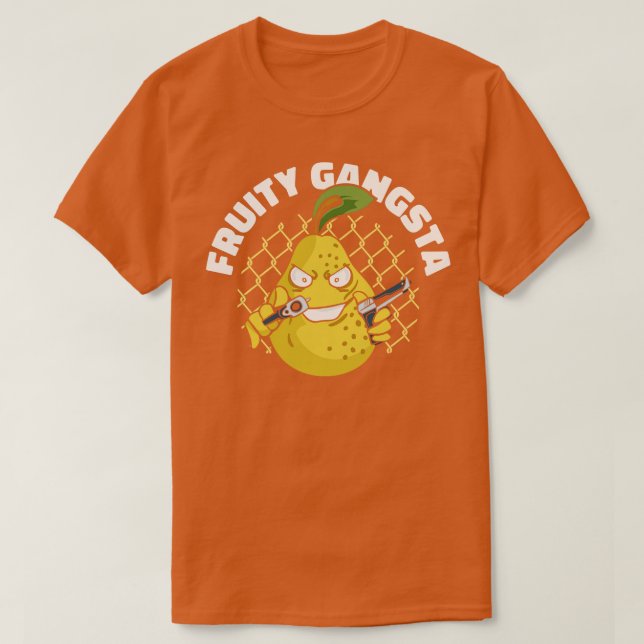 Camiseta Fruto Gangsta Fruit Lover Pear Frutas Frescas Mafi (Diseño del anverso)