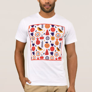 Camiseta Frutos Coloridos Patrón de arte