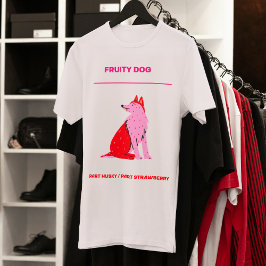 Camiseta Frutos de fresa de perro Husky