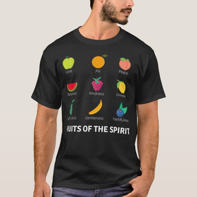 Camiseta Frutos De La Fe De La Biblia De Espíritu Cristiano (Anverso)