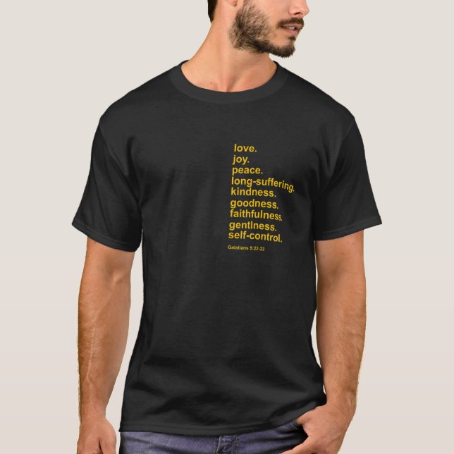 Camiseta Frutos Del Espíritu Biblia Cristiana Verse Tee Chr (Anverso)