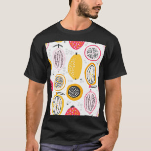 Camiseta Frutos exóticos dibujados a mano: Verano de época