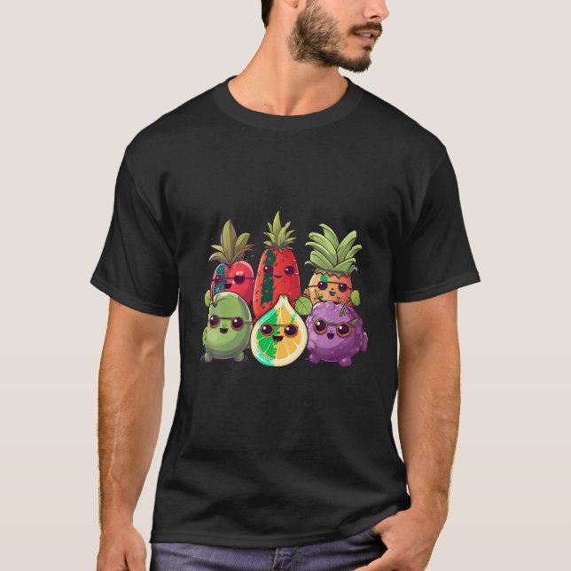 Camiseta Frutos personalizados con gafas de sol divertido I (Anverso)