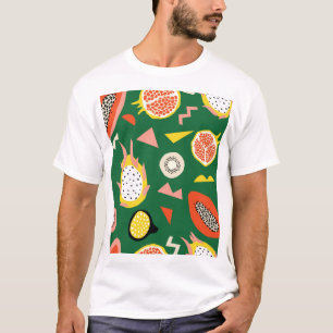 Camiseta Frutos tropicales: un patrón vibrante y sin fisura