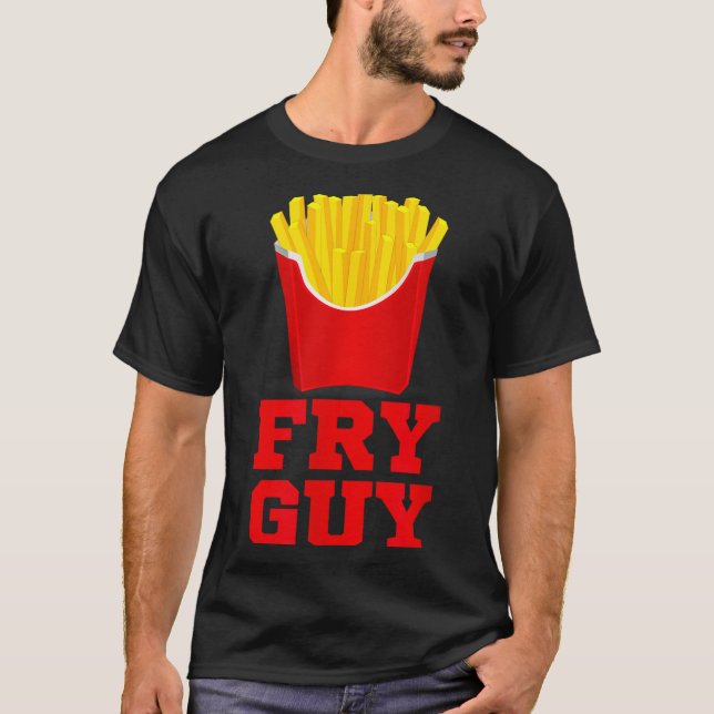 Camiseta Fry Guy Fast Food Lover Fries Funny Novelty  (Anverso)