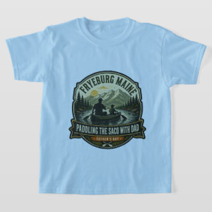 Camiseta Fryeburg Maine Día del Padre Paseando en Canoa por