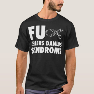 Camiseta FU Ehlers Danlos Síndrome Zebra Stripe Ribbon EDS