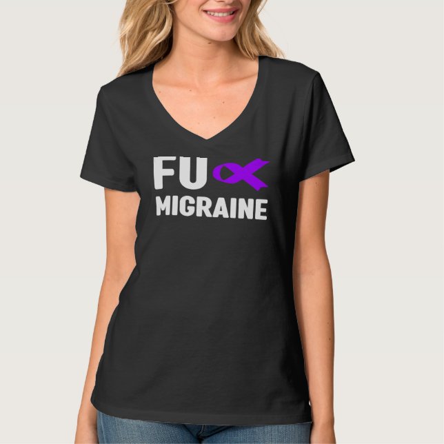 Camiseta Fu Migrainas Sensibilización Migratoria Awarene (Anverso)