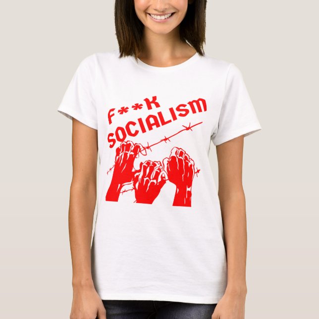 Camiseta Fuc>| Alambre de Barb del Socialismo #USAPatriotGr (Anverso)