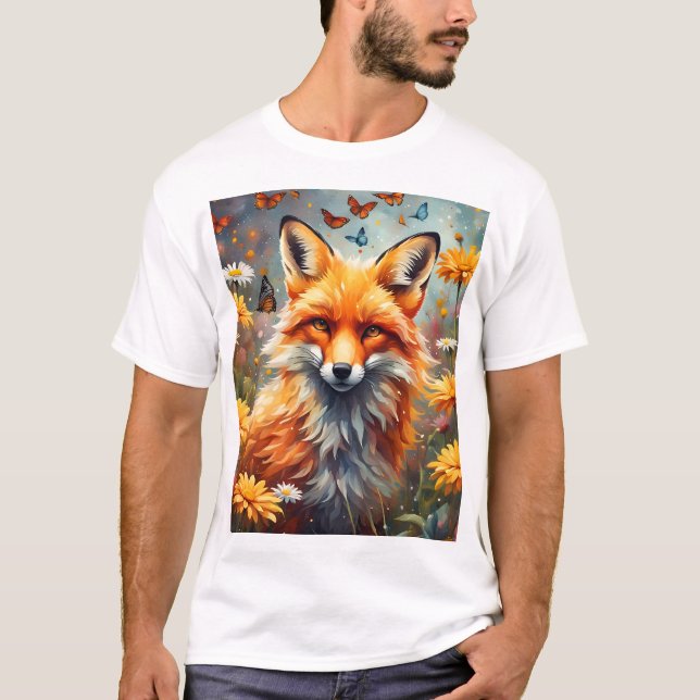 Camiseta Fuchs auf der Wiese (Anverso)