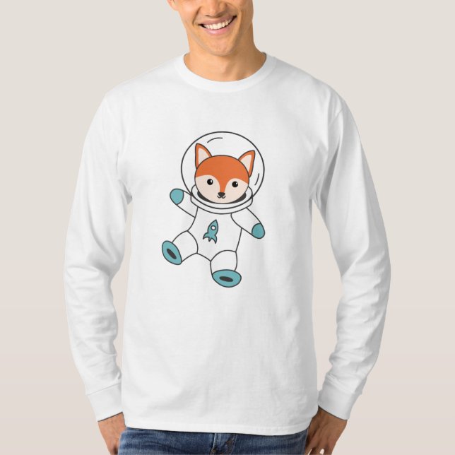 Camiseta Fuchs vuela en el espacio como un cohete astronaut (Anverso)