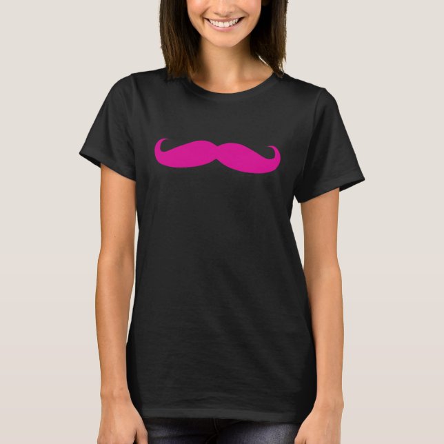 Camiseta Fuchsia Mustache (Anverso)