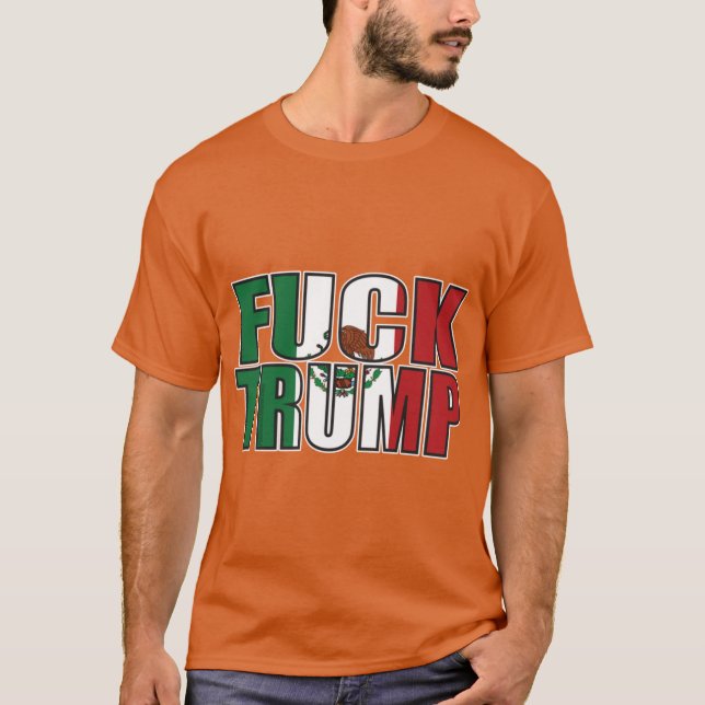 Camiseta Fuckrump Meican Flag boy (Anverso)