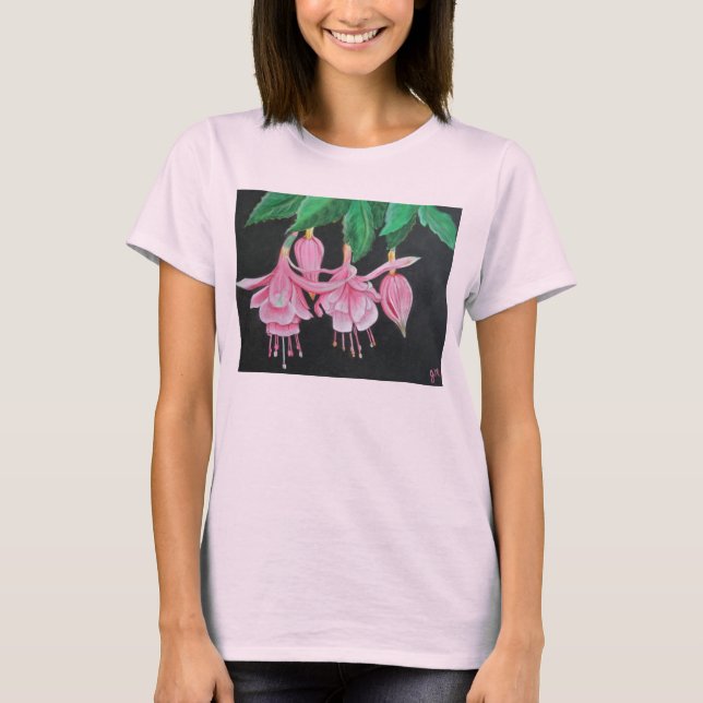 Camiseta Fucsia floreciente (Anverso)