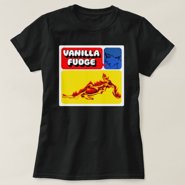 Camiseta Fudge de vainilla, Pegatina, camiseta clá (Diseño del anverso)