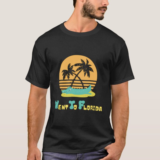 Camiseta Fue A Florida Palm Trees Funny Gator Sleeping Gr (Anverso)
