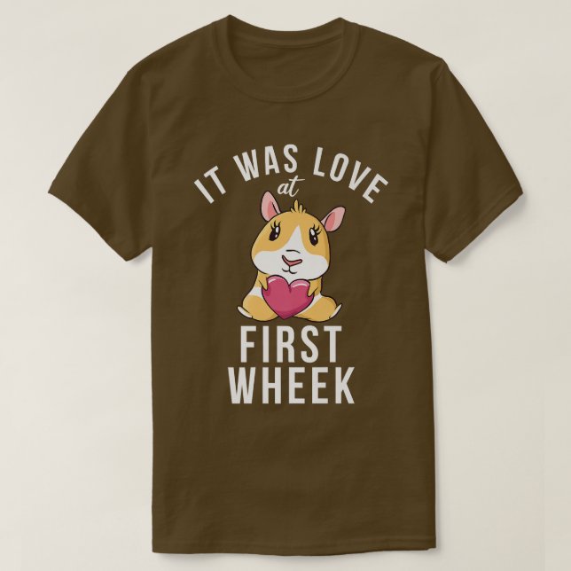 Camiseta Fue amor al principio por Wheek Cute Guinea Pig (Diseño del anverso)