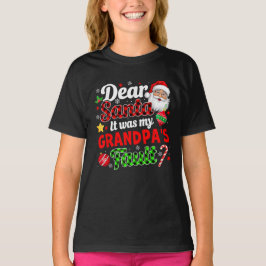 Camiseta Fue culpa de mi abuelo la divertida Navidad famili