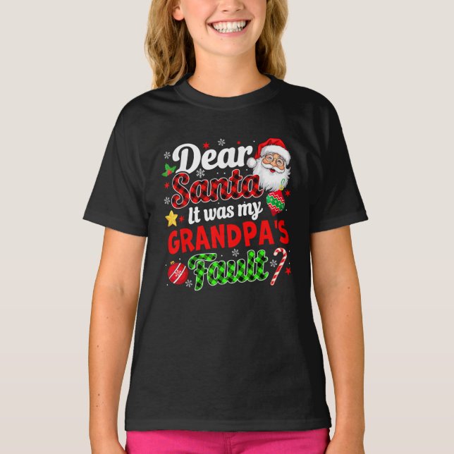 Camiseta Fue culpa de mi abuelo la divertida Navidad famili (Anverso)