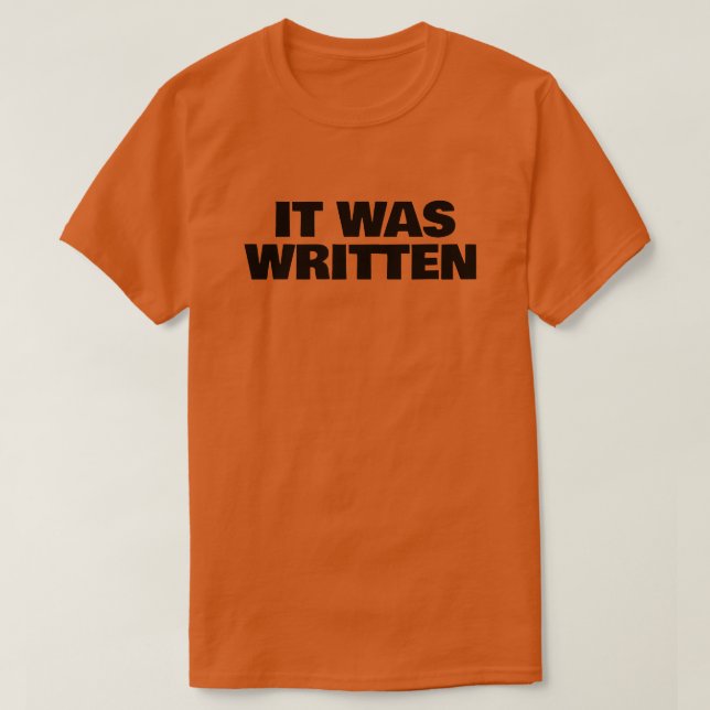 Camiseta Fue escrito (Diseño del anverso)