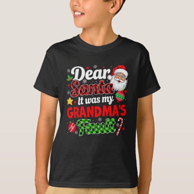 Camiseta Fue la culpa de mi abuela las divertidas navidades (Anverso)